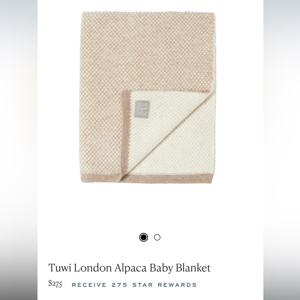 Tuwi London alpaca baby blanket - cream color